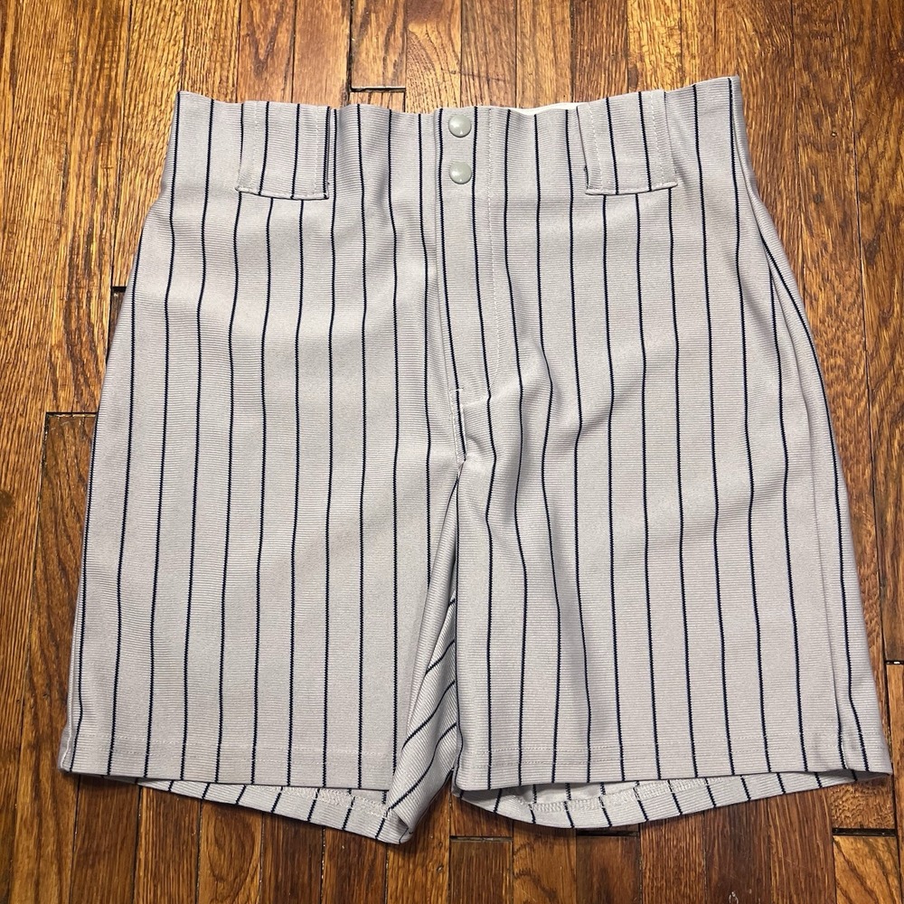 Teamwork Athletic Apparel Vintage Baseball Pants Gray Pinstripe Adult M 32-34